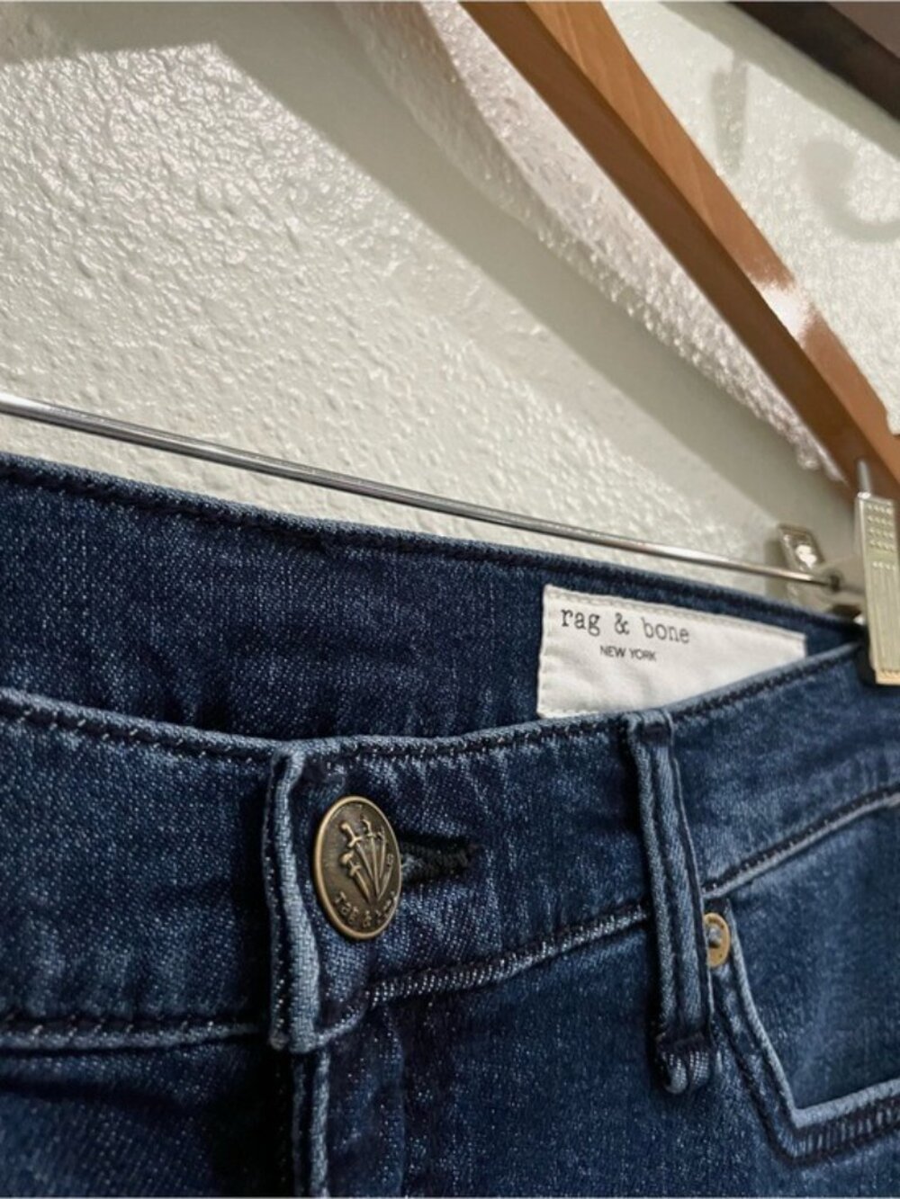 Rag & Bone Mid Rise Bootcut Jean Preppy Essential Dark Wash Contemporary Stretch - Picture 5 of 11